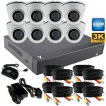 5mp Security Camera System with 8 Dome Cameras